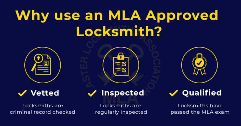 Why use an MLA approved locksmith in Bournemouth infographic Vetted Inspected and Approved Mobile